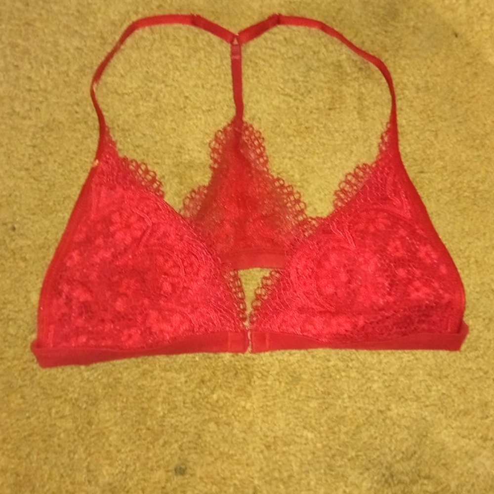 Victoria secret maroon racer bra